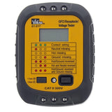 RECEPTACLE TESTER W/GFCI & VOLTAGE READOUT
